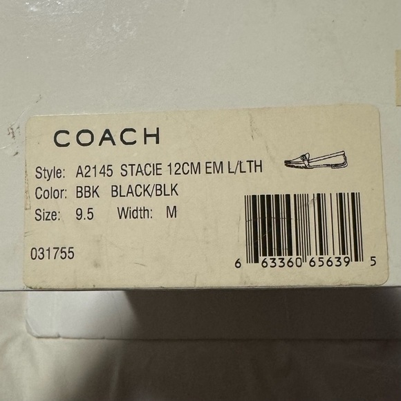 Coach (EUC) Stacie Leather Embossed Flats, Size 9.5 - Picture 6 of 12